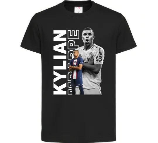 Дитяча футболка Мбаппе PSG Чорний фото