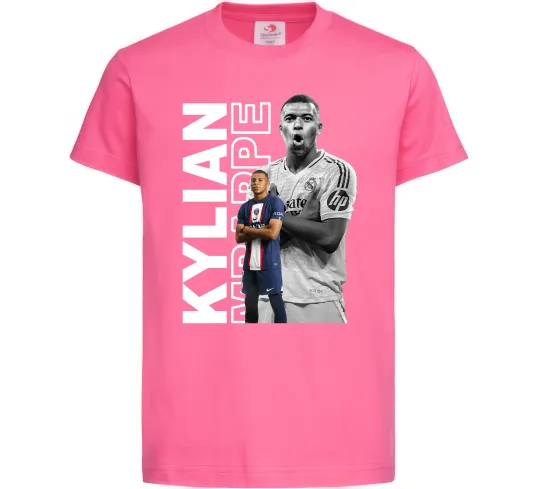 Дитяча футболка Мбаппе PSG Яскраво-рожевий фото