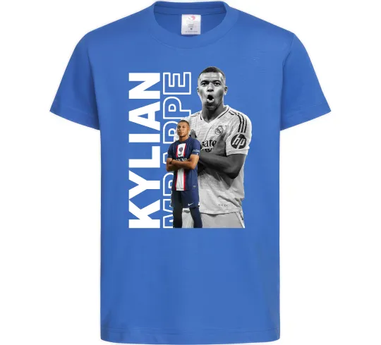Дитяча футболка Мбаппе PSG Яскраво-синій фото