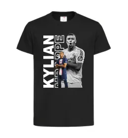 Детская футболка Mbappe art Черный фото