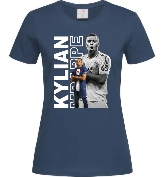 Женская футболка Мбаппе PSG Темно-синий фото