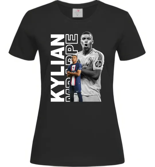 Женская футболка Мбаппе PSG Черный фото