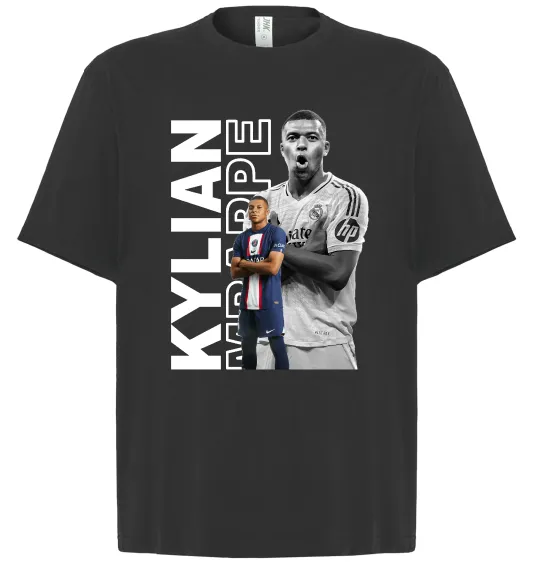 Футболка Оверсайз Мбаппе PSG Черный фото