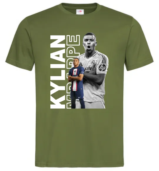 Мужская футболка Мбаппе PSG Оливковый фото