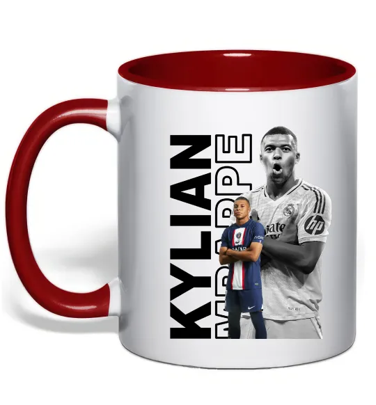 Чашка с цветной ручкой Мбаппе PSG Красный фото