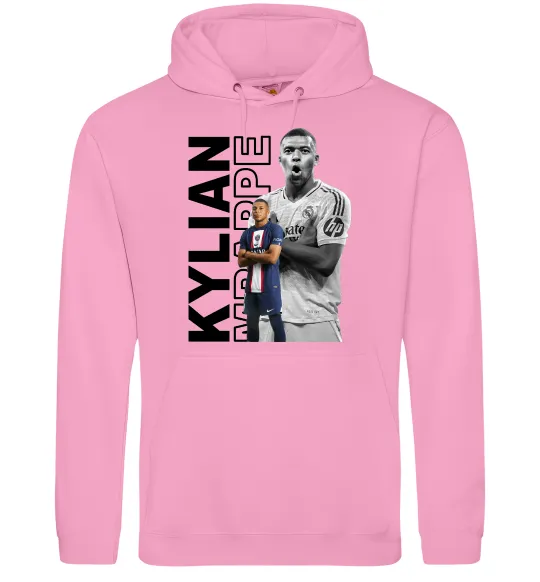 Мужская толстовка (худи) Мбаппе PSG Розовый фото