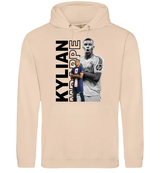 Женская толстовка (худи) Мбаппе PSG Песочный фото