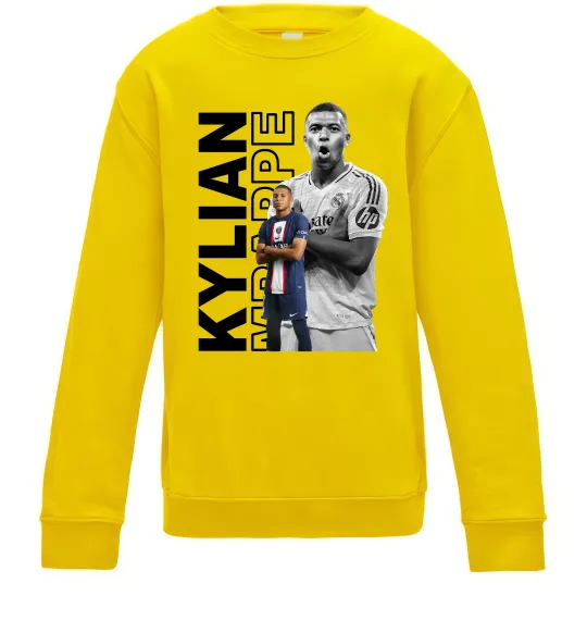 Детский Свитшот Мбаппе PSG Солнечно желтый фото