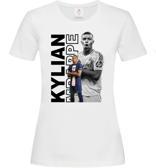 Женская футболка Мбаппе PSG Белый фото
