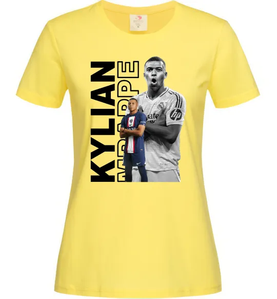 Женская футболка Мбаппе PSG Лимонный фото