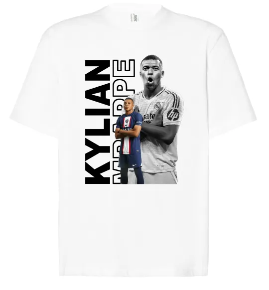 Футболка Оверсайз Мбаппе PSG Белый фото