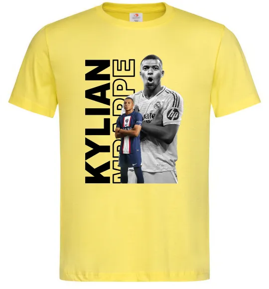 Мужская футболка Мбаппе PSG Лимонный фото
