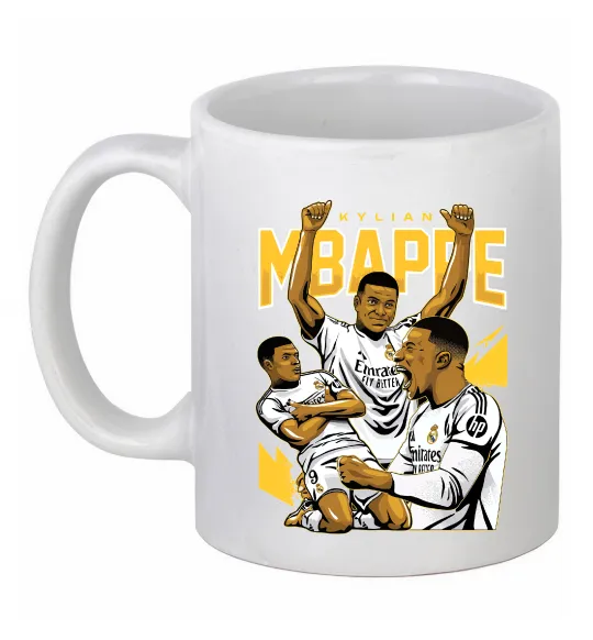 Чашка керамическая Мбаппе Кіліан Белый фото