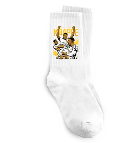 Носки Мбаппе Кіліан Белый фото