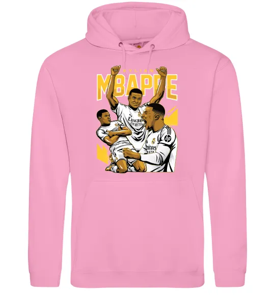 Мужская толстовка (худи) Мбаппе Кіліан Розовый фото