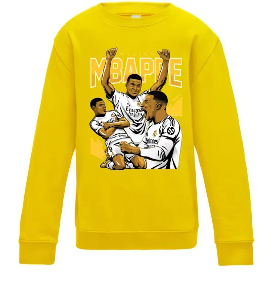 Дитячий світшот Мбаппе Кіліан Сонячно жовтий фото