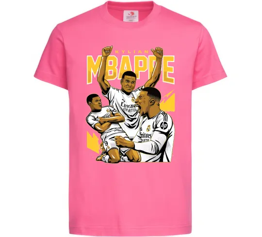 Детская футболка Мбаппе Кіліан Ярко-розовый фото