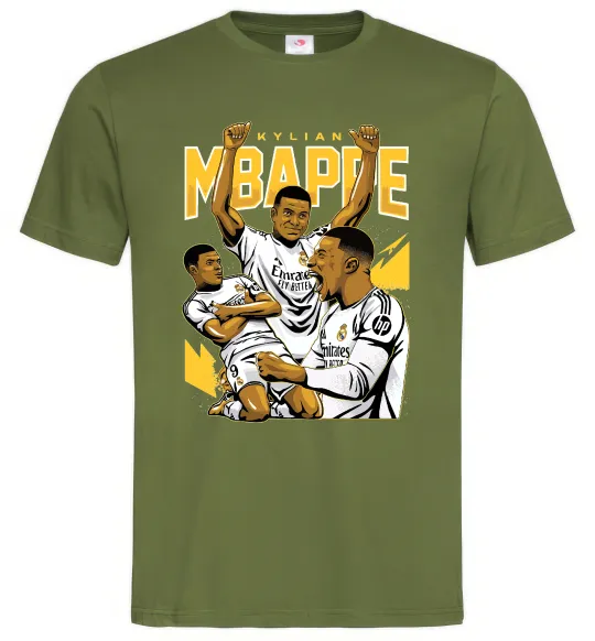 Чоловіча футболка Мбаппе Кіліан Оливковий фото