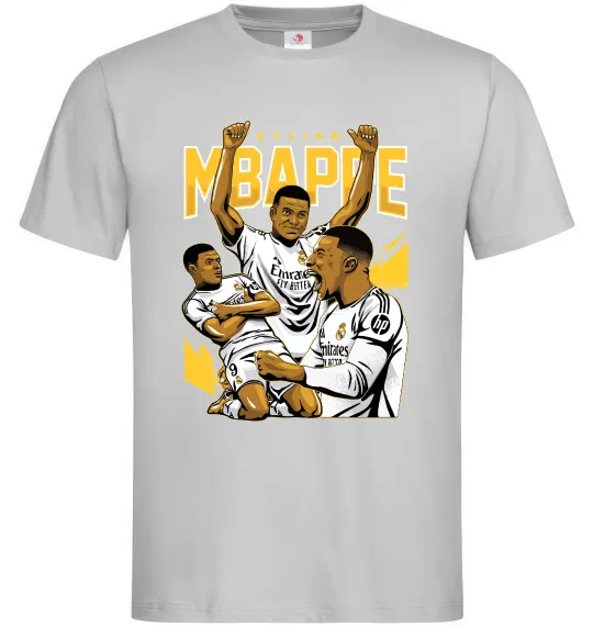 Чоловіча футболка Мбаппе Кіліан Сірий фото