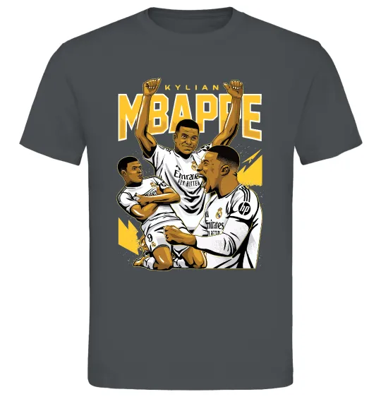 Чоловіча футболка Мбаппе Кіліан Графіт фото
