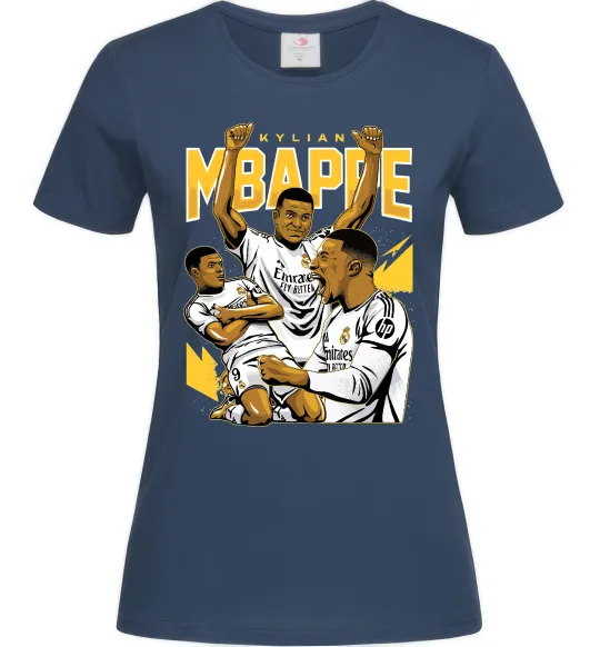 Жіноча футболка Мбаппе Кіліан Темно-синій фото