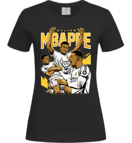 Женская футболка Мбаппе Кіліан Черный фото