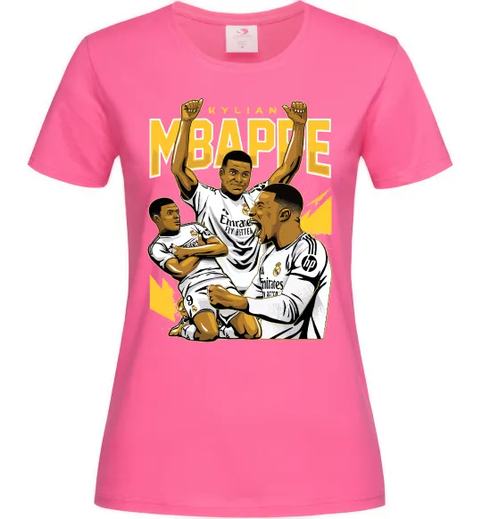 Жіноча футболка Мбаппе Кіліан Яскраво-рожевий фото