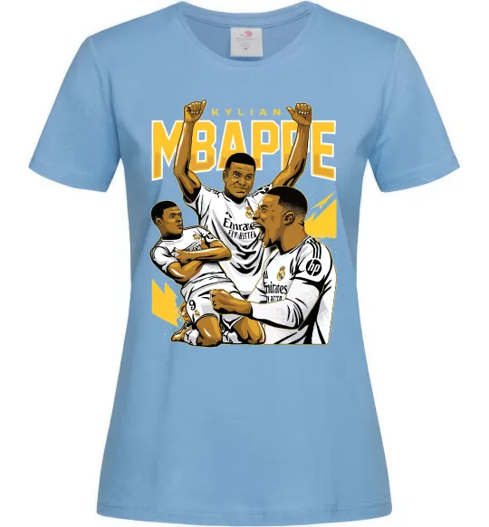 Жіноча футболка Мбаппе Кіліан Блакитний фото