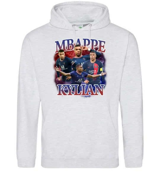 Жіноча толстовка (худі) Мбаппе Кіліан ПСЖ Сірий меланж фото