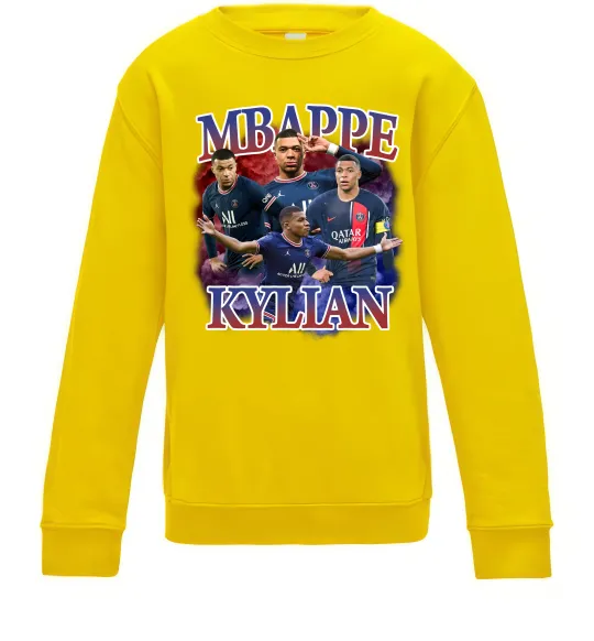 Детский Свитшот Мбаппе Кіліан ПСЖ Солнечно желтый фото