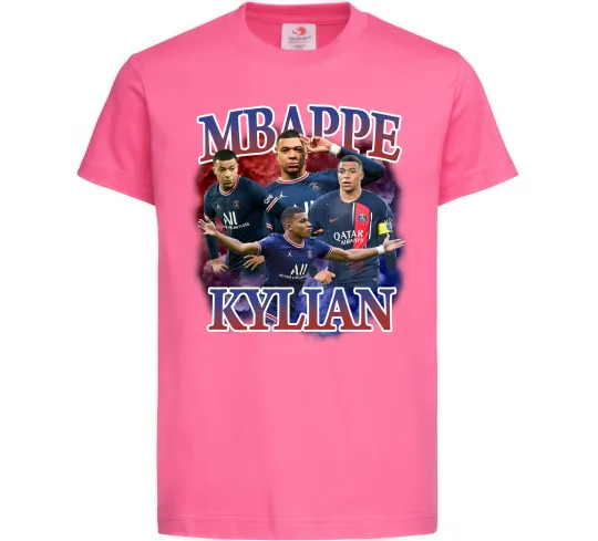 Дитяча футболка Мбаппе Кіліан ПСЖ Яскраво-рожевий фото