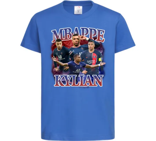 Дитяча футболка Мбаппе Кіліан ПСЖ Яскраво-синій фото
