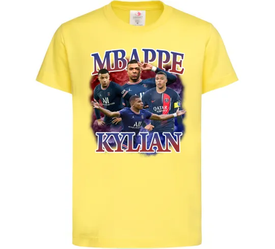 Дитяча футболка Мбаппе Кіліан ПСЖ Лимонний фото