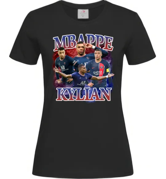 Женская футболка Мбаппе Кіліан ПСЖ Черный фото