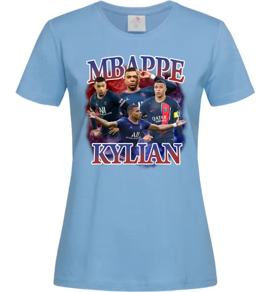 Женская футболка Мбаппе Кіліан ПСЖ Голубой фото