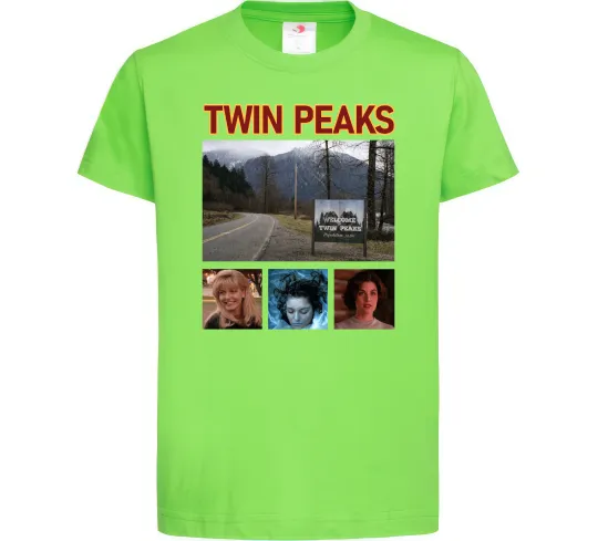 Детская футболка Welcome to Twin Peaks Лаймовый фото