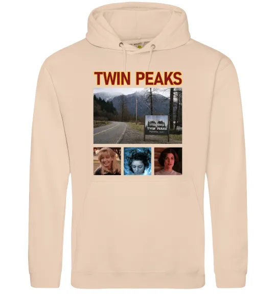 Женская толстовка (худи) Welcome to Twin Peaks Песочный фото