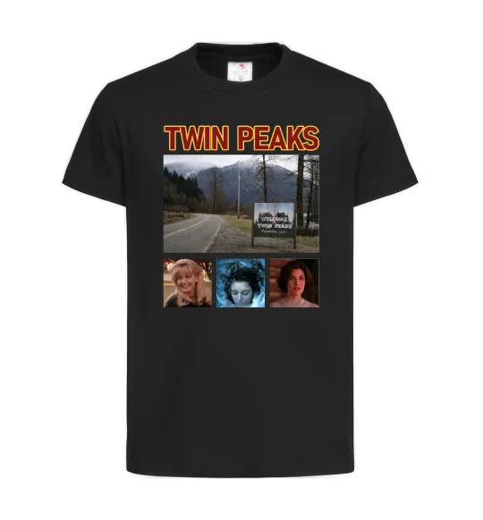 Дитяча футболка Welcome to Twin Peaks Чорний фото