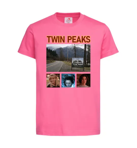 Дитяча футболка Welcome to Twin Peaks Яскраво-рожевий фото