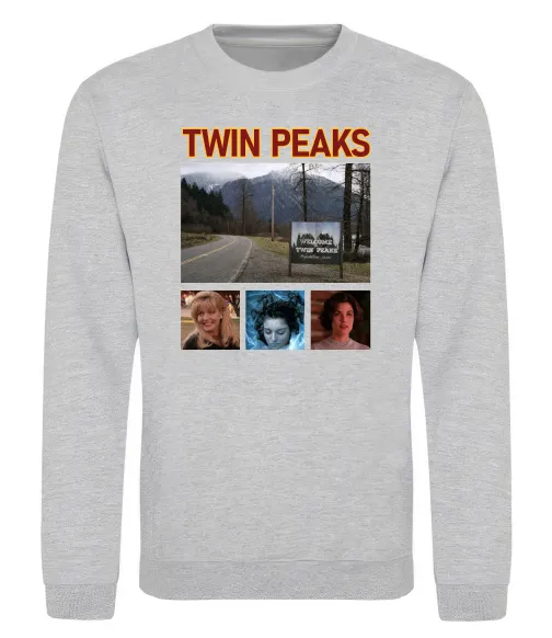 Свитшот Welcome to Twin Peaks Серый меланж фото