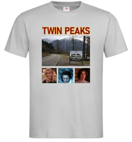 Мужская футболка Welcome to Twin Peaks Серый фото