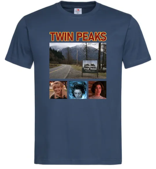 Мужская футболка Welcome to Twin Peaks Темно-синий фото