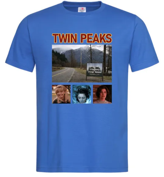 Мужская футболка Welcome to Twin Peaks Ярко-синий фото