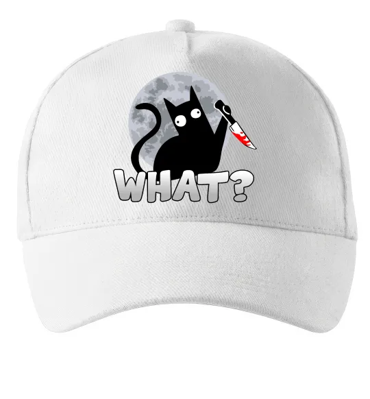 Кепка Кіт what? Белый фото