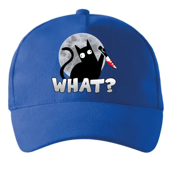 Кепка Кіт what? Ярко-синий фото