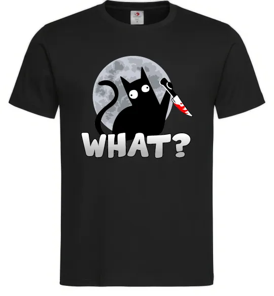 Мужская футболка Кіт what? Черный фото