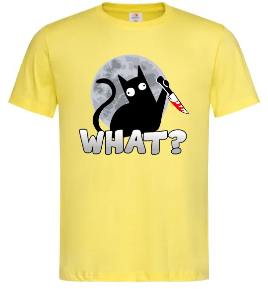 Мужская футболка Кіт what? Лимонный фото