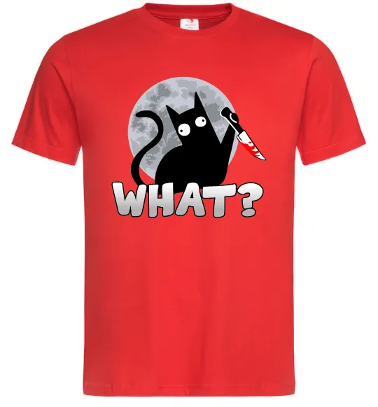 Мужская футболка Кіт what? Красный фото