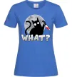 Женская футболка Кіт what? Ярко-синий Женская футболка Кіт what? Ярко-синий фото