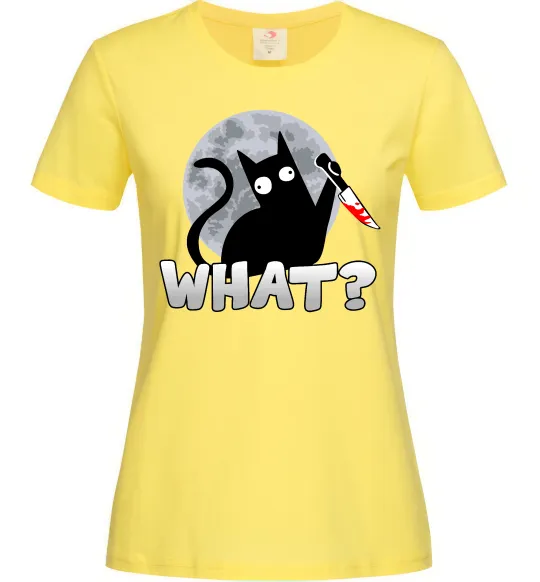 Женская футболка Кіт what? Лимонный фото